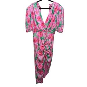 Alexia Admor Fern Dress - Pink/Green Floral Size M NWT